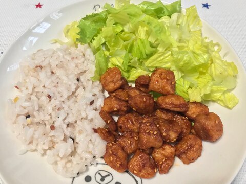 大豆ミートの甘辛焼き